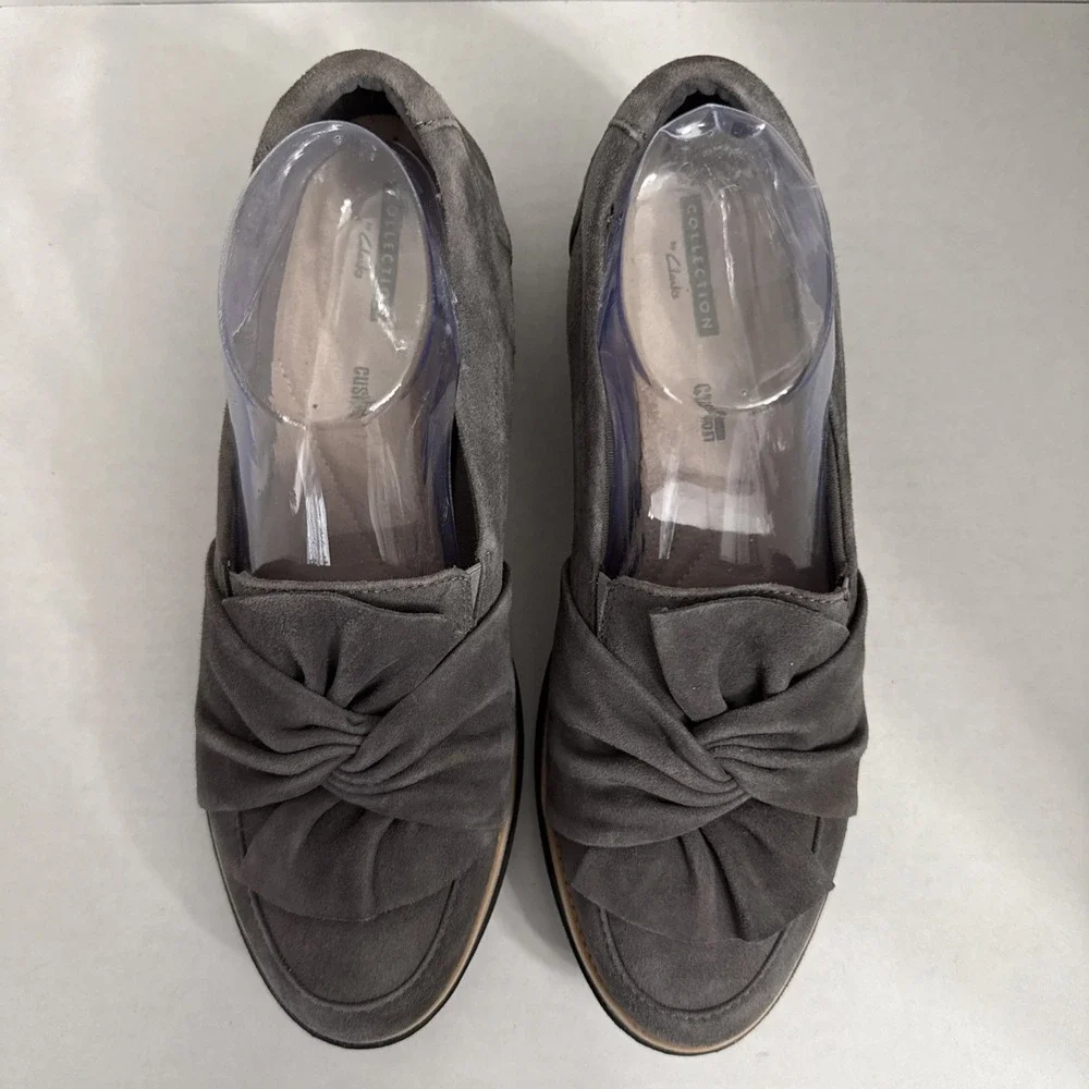 Women's‎ CLARKS Collection Loafer Sharon Dasher Shoes 10 M Suede Comfort Wedge